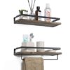 Organize Instantly: Rustic Wooden Floating Shelves for Home Storage