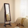 SONGMICS 6 LEDs Jewelry Cabinet Large Mirrored Jewelry Armoire Organizer