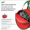 Honey-Can-Do SFT-02104 Holiday Light String Storage Reels and Bag, Red/Green