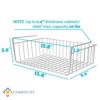 2pcs 15.8" Under Cabinet Storage Shelf Wire Basket Organizer