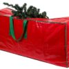 Christmas Tree Storage Bag - Stores a 7.5 Foot Disassembled Artificial Xmas Holiday Tree. Durable Waterproof Material to Protect Against Dust, Insects, and Moisture. Zippered Bag with Carry Handles.