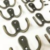 20 Pieces Double Prong Robe Hook Rustic Hooks Retro Cloth Hanger