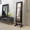 LANGRIA Lockable Jewelry Cabinet Jewelry Armoire with Mirror Jewelry