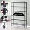 Storage Metal Shelf Wire Shelving Unit with Wheels