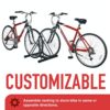 Racor Floor Bike Stand - Securely Store Two Bikes, Customizable and Floor-Friendly