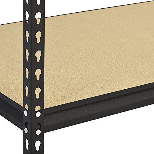Edsal URWM184872BK Black Steel Storage Rack, 5 Adjustable Shelves