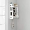 3 Tier Bathroom Shelf Wall Mounted with Towel Hooks