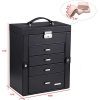 Black Jewelry Box - Elegant and Spacious Storage for Your Precious Jewelry Collection and Watches!