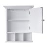 Elegant Home Fashions Neal Collection Mirrored Medicine Cabinet, White