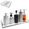 Vdomus Acrylic Bathroom Shelves, Wall Mounted Non Drilling Thick Clear Storage & Display Shelvings, 2 Pack (Original)