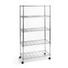 Seville Classics 5-Tier UltraZinc Steel Wire Shelving /w Wheels