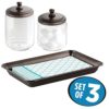 mDesign Metal Vanity Tray for Towels or Cosmetics