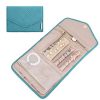 BAGSMART Travel Jewellery Organiser Roll Foldable Jewelry Case for Journey-Rings, Necklaces, Bracelets, Earrings, Teal