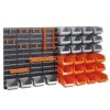 VonHaus 44 Piece Wall Mounted Pegboard Hook, Storage Bins and Panel Set