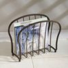 Decorative Metal Wire Magazine Holder, Organizer