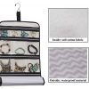 Hanging Jewelry Organizer Travel Foldable Jewelry Roll Storage Case