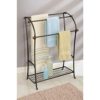 mDesign Large Freestanding Towel Rack Holder with Storage Shelf