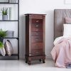 Giantex Jewelry Armoire Chest Cabinet Organizer, Wood Bedroom Furniture