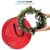 ZOBER Christmas Wreath Storage Bag 36" - Water Resistant Fabric Storage