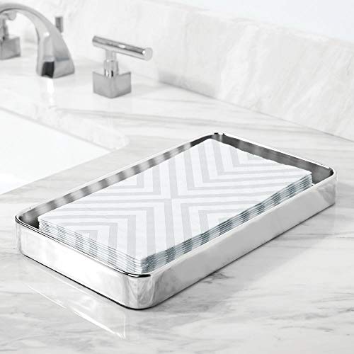Modern Decorative Metal Guest Hand Towel Storage Tray Dispenser