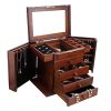 Rowling Extra Large Wooden Jewelry Box/Jewel Case Cabinet Armoire Ring Necklacel Gift Storage Box Organizer Mg002 (Brown)