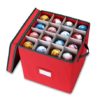 Primode Holiday Ornament Storage Box, 4 Layers, Fits 64 Ornaments Balls
