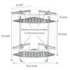 Shower Shelf Kitchen Storage Basket Adhesive Suction Corner