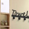 Fasmov Wall-Mounted 4 Hook Wall Towel Rack Originality Clothing Hooks