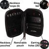 Travel Jewelry Storage Case - Stylish and Compact Organizer with Removable Pouch for Tangle-Free Traveling!