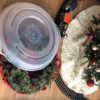 Homz Holiday Wreath Plastic Storage Box with Clear Lid
