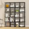 UNICOO - Multi Use DIY 20 Cube Wire Grid Organizer,Wardrobe Organizer