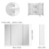 HOMFA Bathroom Wall Mirror Cabinet 27.6"