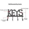Comfify Key Holder - Keys - Wall Mounted Key Hook - Rustic Western