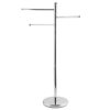 40-Inch Freestanding Stainless Steel Towel Rack - Heavy-Duty Bathroom and Kitchen Towel Stand with Swivel Arms