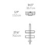 simplehuman Adjustable Shower Caddy, Stainless Steel + Anodized Aluminum