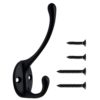 IBosins 10 Pack Heavy Duty Dual Coat Hooks Wall Mounted