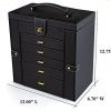 Kendal Huge Leather Jewelry Box/Case / Storage LJC-SHD5BK (Black)