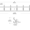 LIBERTY 165541  Six Scroll Hook Rack Cocoa and Soft Iron,  27-Inch