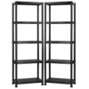 VonHaus 5 Tier Garage Shelving Unit with Wall Brackets (Pack of 2)