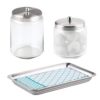 Storage Organizer Canister Jars and Vanity Tray Set