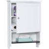 Best Choice Products Bathroom Wall Mounted Hanging Storage Cabinet Furniture