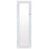 Homegear Modern Door/Wall Mounted Mirrored Jewelry Cabinet Organizer Storage White