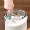 Anchor Hocking Montana Glass Jar with Fresh Sealed Lid, Brushed Metal