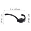 Dual Coat Hook/Hat Hooks Hardware(Upgraded&Thickened),10 Pack