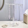 STORi Clear Plastic Necklace Holder with 30 Individual Pegs and Divided Jewelry