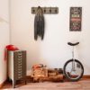 HBCY Creations Rustic Coat Rack - Wall Mounted Brown Wooden 24"
