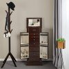 SONGMICS Large Jewelry Armoire Cabinet Standing Storage Chest Neckalce