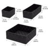 Woven Storage Box Cube Basket Bin Container Tote Organizer Divider for Drawer