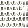 20 Pieces Double Prong Robe Hook Rustic Hooks Retro Cloth Hanger with 40 Pieces Screws, Bronze Color