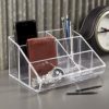 STORi Clear Plastic 6-Compartment Vanity Makeup Organizer
